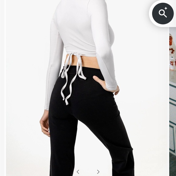 American Apparel White Wrap Top - Picture 2 of 9